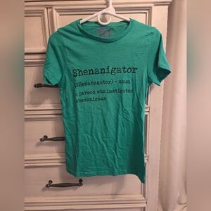 Crazy Dog T-Shirts Shenanigator Graphic Tee - Green NWOT